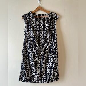 Rio Dress- Balck with White Flowers-Size M